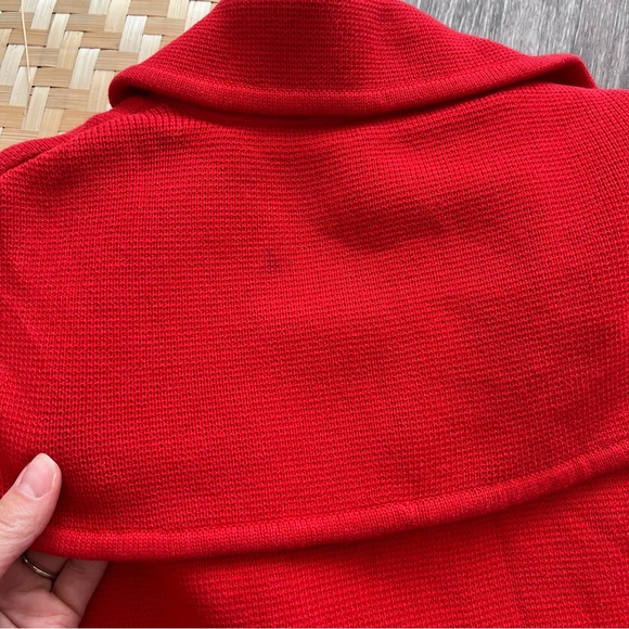 Sonia rykiel red cotton double breasted waist tie coat - Picture 7 of 7